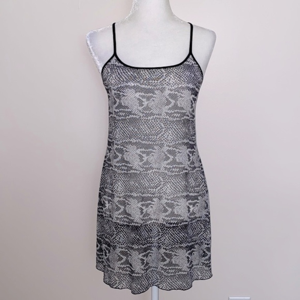 Vintage 90’s Victoria’s Secret mesh snake skin slip - Picture 1 of 9
